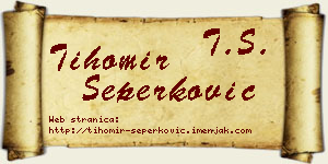 Tihomir Šeperković vizit kartica